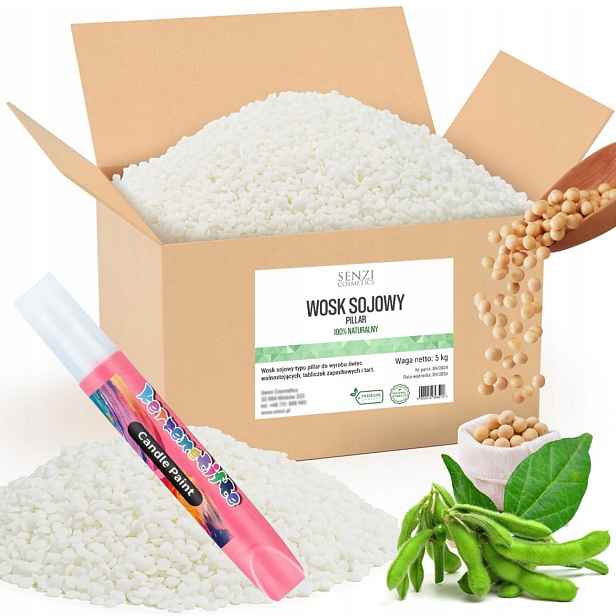 Vosk Pillar pro volně stojící svíčky 5 kg růžový značkovač 10 ml Bonus