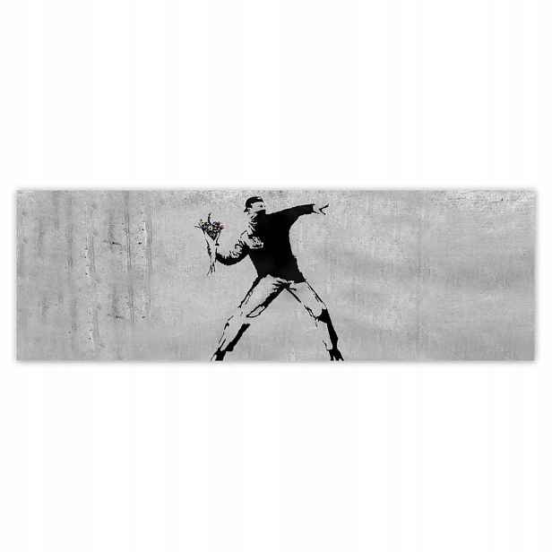 Plakáty 200x66 Banksy Vrhač květin