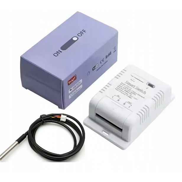 Termostat, regulátor teploty, senzor Tuya WiFi 3000W měření energie