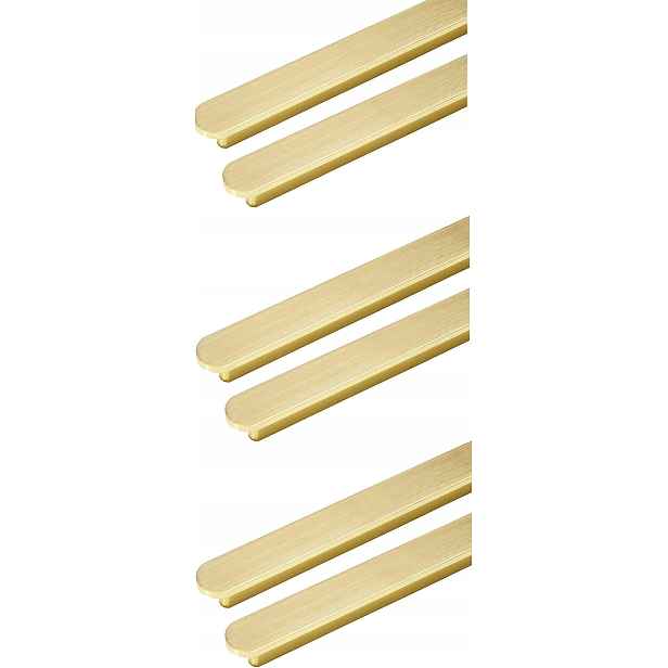 6 X Zlatý Držák Zásuvek, Kartáčované Zlato, Délka 22,1 CM, Průměr 18 MM
