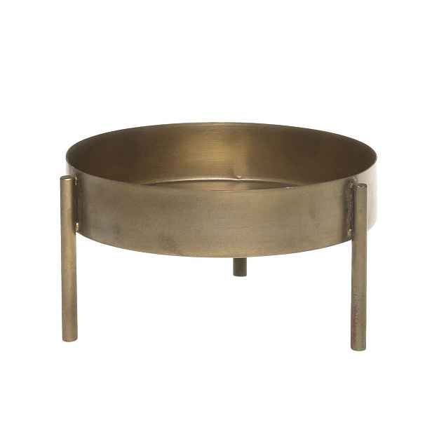 Bronzový antik dekorační podnos na nožičkách Bro Tray - 21*10 cm Chic Antique