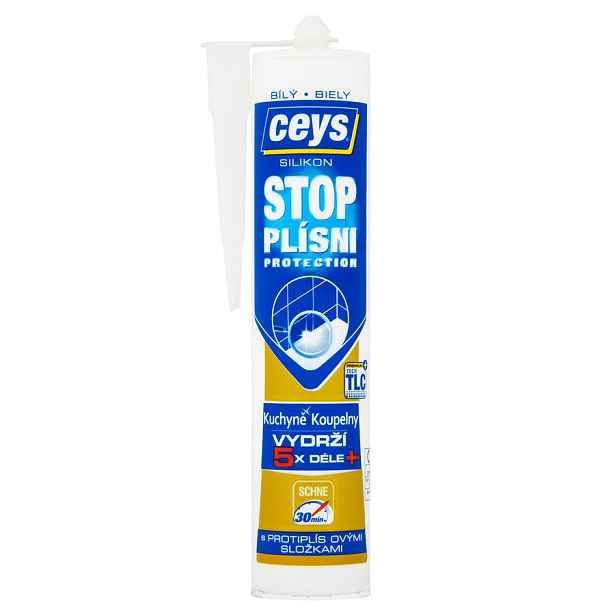 Ceys STOP PLÍSNI, sanitární silikon, 280ml, bílá