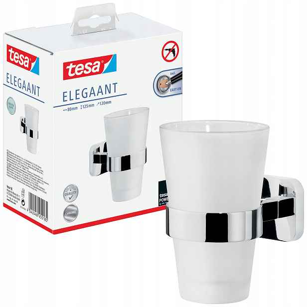 Koupelnový držák Samolepicí Tesa Elegaant Hrnek na zubní kartáčky