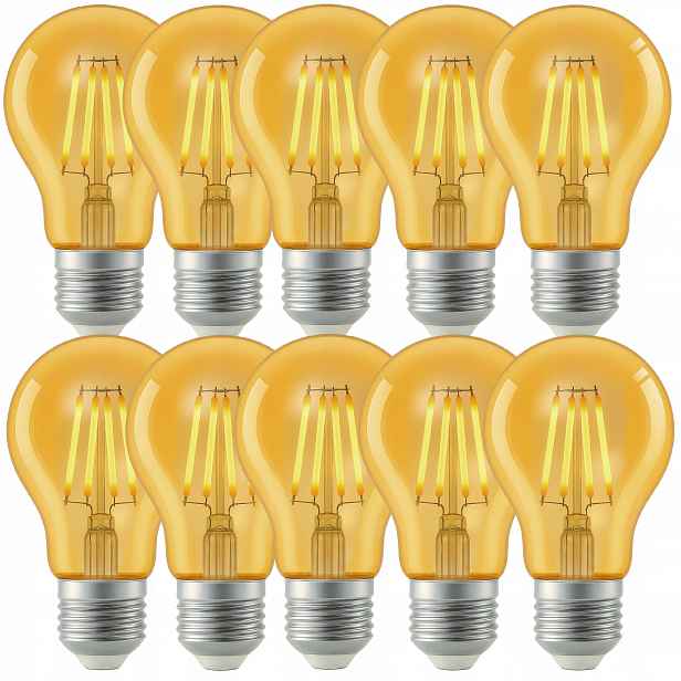 10x Led žárovka E27 12W 100W 1320m 3000K Teplá Ozdobná Filamentová Retr