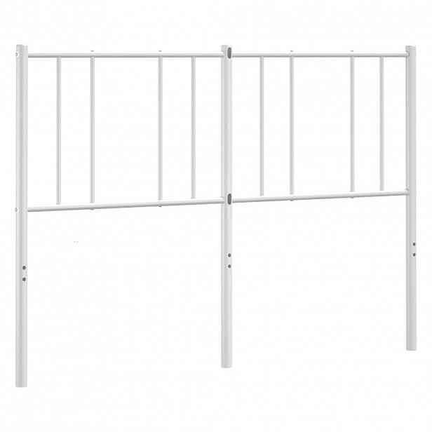 vidaXL Kovové náhradní čelo postele bílé 160 cm