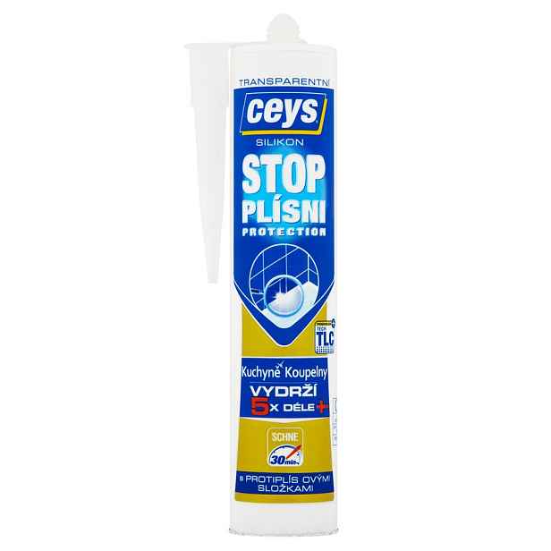 Ceys STOP PLÍSNI, sanitární silikon, 280ml, transparent
