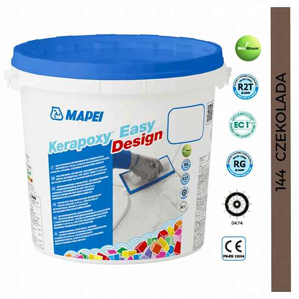 Mapei Epoxidová Spárovací Hmota Kerapoxy Easy Design 3 kg Kyselinovzdorná 144 Čokoláda