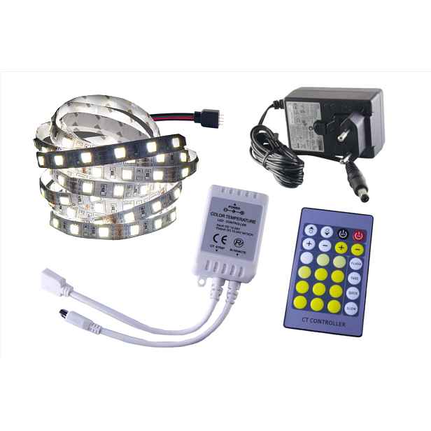 Set Led pásek 300D bílý Cct bílý teplý studený podsvícení kuchyně 3 m