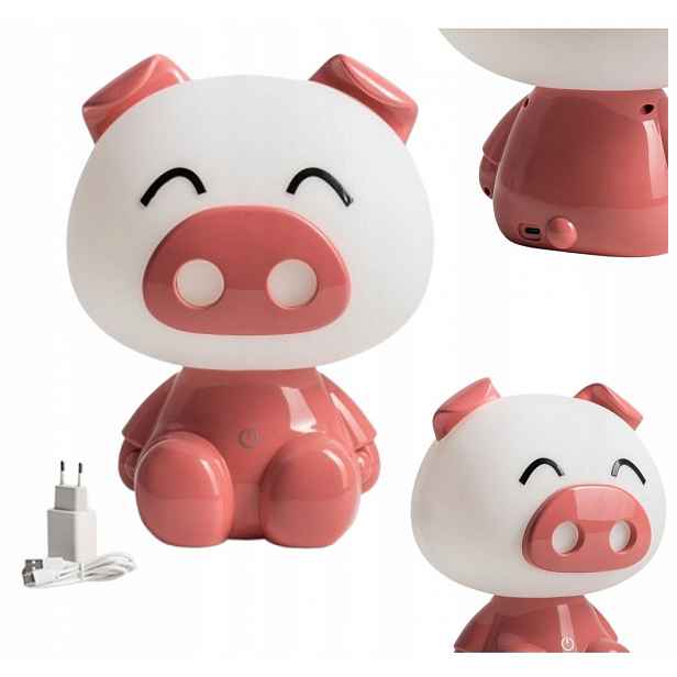 Dětská stolní Led lampa 3W Prasátko KDR-603B-PK Zuma Line