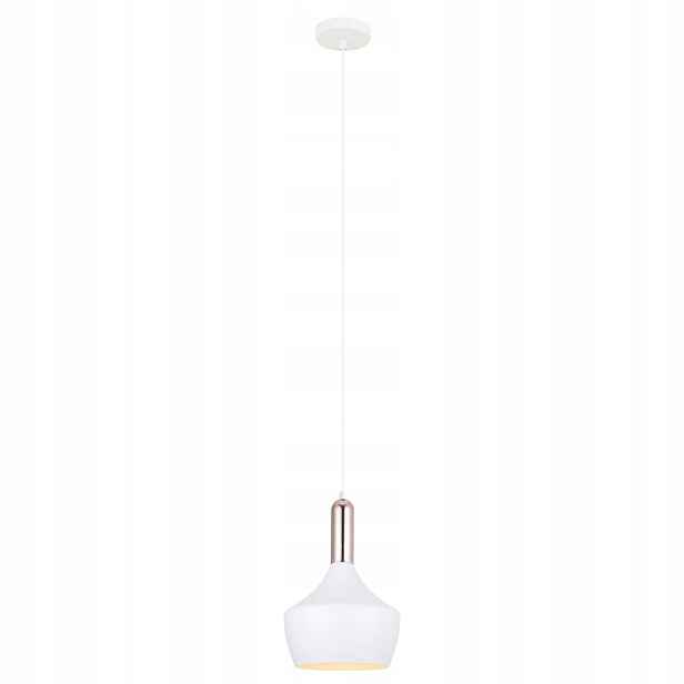 Italux Ophelia Závěsná lampa Bílá Měděná E27 Moderní 60W