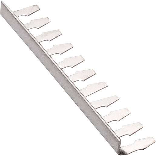 Lišta ukončovací L flexi nerez délka 250 cm, výška 10 mm, NRZF10250