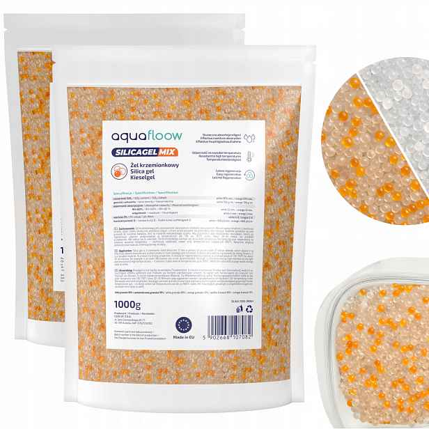 Pohlcovač vlhkosti oranžový gel 2 kg pro sušení květin