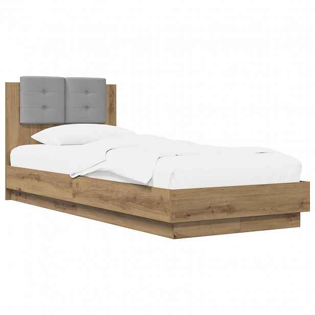 vidaXL Rám postele s čelem Dub artisan 80 x 200 cm Kompozitní dřevo