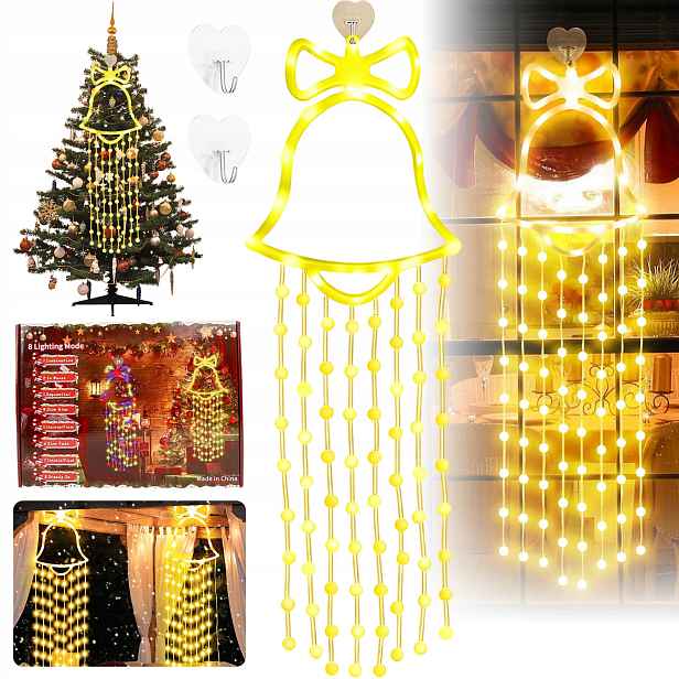 Led Zvonek Svítící Na Baterie, Vysoce Kvalitní Vánoční Dekorace