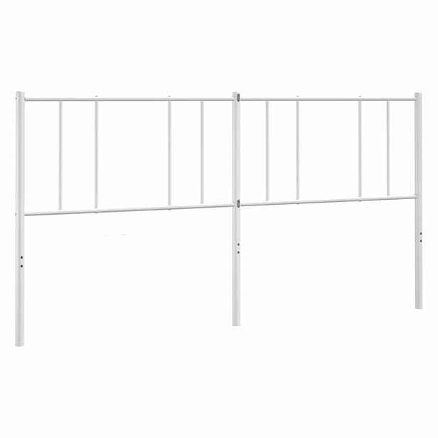 vidaXL Kovové náhradní čelo postele bílé 193 cm