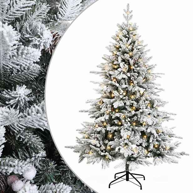 vidaXL Umělý Skládací Vánoční Strom 150 cm 150 LED Teplá bílá PE a PVC