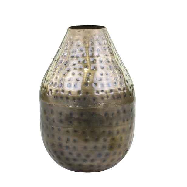 Mosazná antik kovová dekorační váza Tiana - Ø 10*15 cm Chic Antique