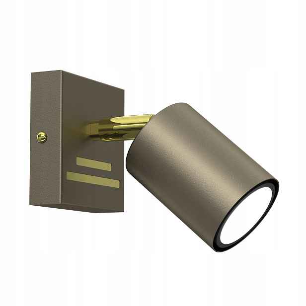 Stropní nástěnná lampa s nastavitelným titanovým reflektorem, zlatá Luminex