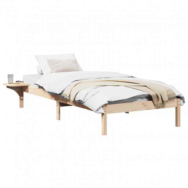 vidaXL Rám postele Přírodní 90 x 190 cm Masivní borové dřevo