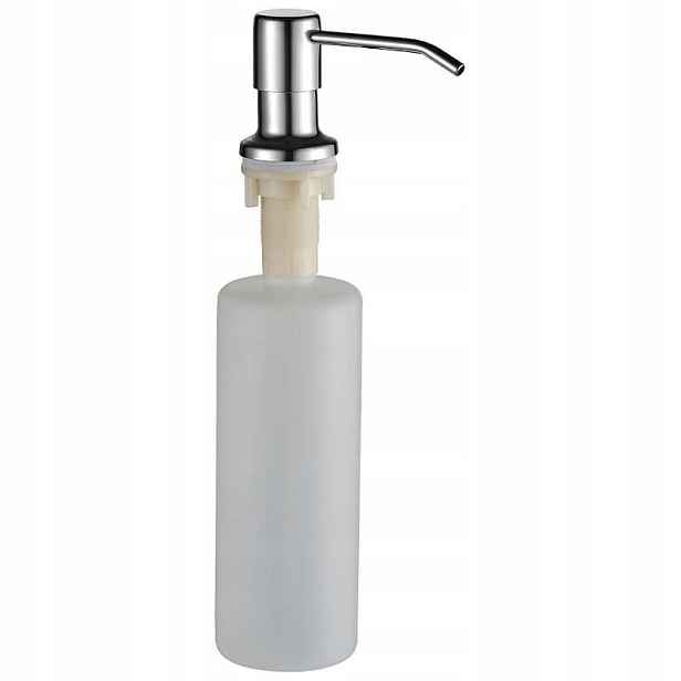 Dávkovač na tekutinu Laveo Drop chrom, montáž na desku, 500 ml