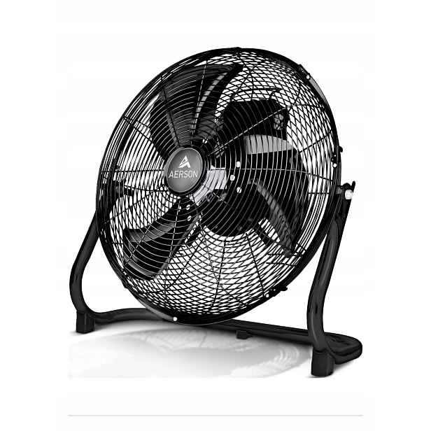 Podlahový ventilátor Aerson 50 cm, černý, s stolním ventilátorem 120 W