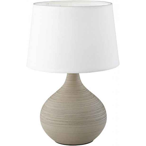 Stolní lampa, keramika, E14, cappuccino, 20 x 20 x 29 cm