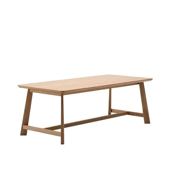 Jídelní stůl s deskou v dubovém dekoru 100x220 cm Idun – Kave Home