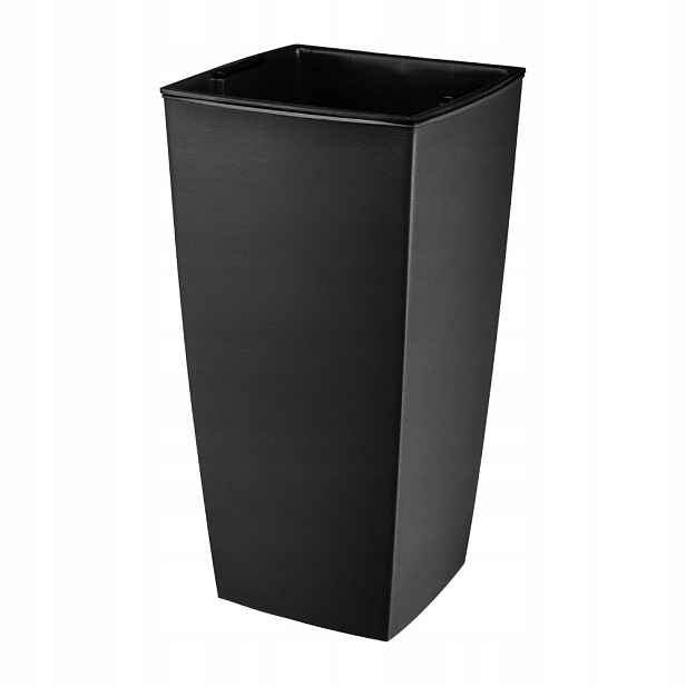Květináč vysoký Melrose Glamour antracit 47 cm s vložkou