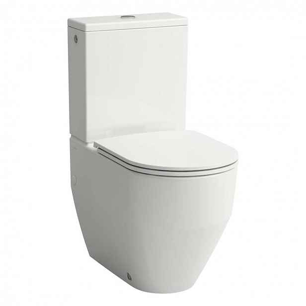 Laufen Pro - Kompletní set stojícího WC kombi, zadní/spodní odpad, SoftClose, bílá H8679530009701