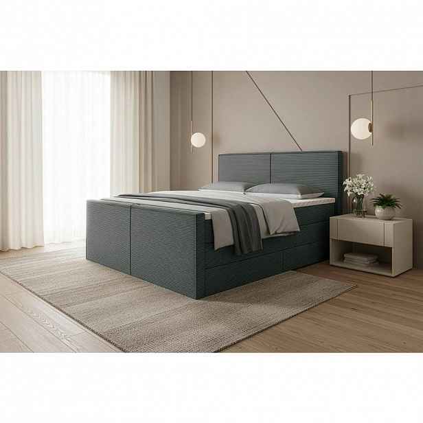 Livetastic POSTEL BOXSPRING, 160/200 cm, šedá