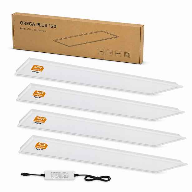 Stropní Led panel 50W Zapuštěné svítidlo 119,5 x 29,5 cm Stropní Svítidlo 4500lm Orega