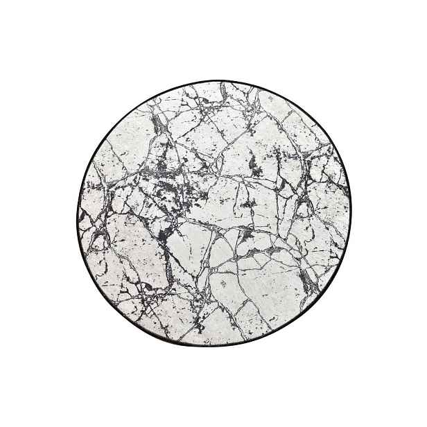 Černo-bílá koupelnová předložka Foutastic Marble Circle, ø 100 cm