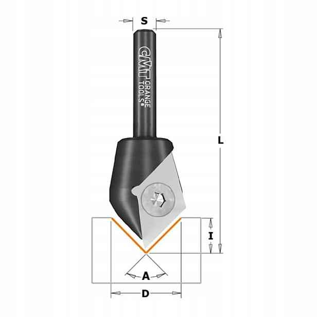 Cmt 665.200.11 Fréza Hw s průměrem D=23 I=11L=60 S=8 A=90 stupňů