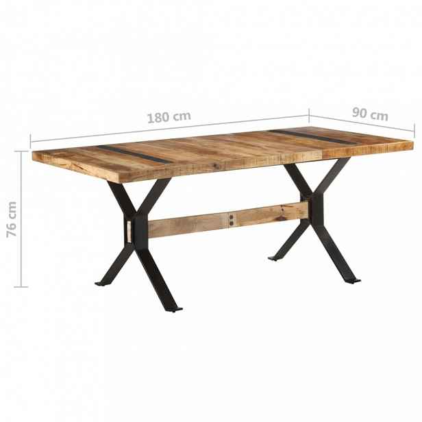 Jídelní stůl dřevo / ocel mango 180x90x76 cm