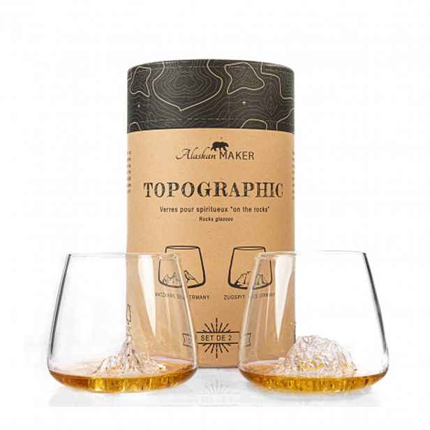 Sada 2 sklenic na whisky Topographic Zugspitze & Watz