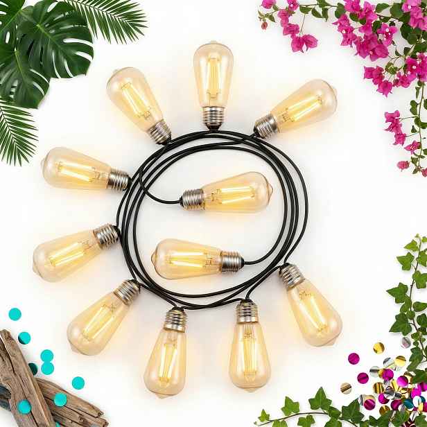 Girlanda Led Žárovky Lampy 5 M 10 Ks Bílá Pro Dekoraci Interiéru 230 V