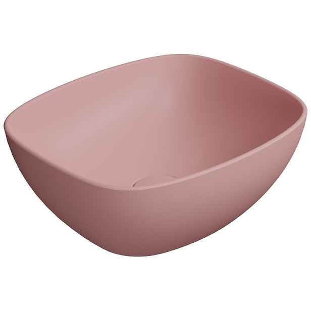 GSI NUBES keramické umyvadlo na desku 40x35cm, blush mat