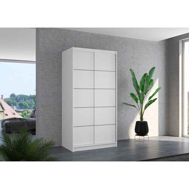 Policová šatní skříň 100 cm BAFRIX - bílá
