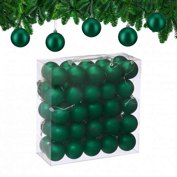 Relaxdays BAŇKY tmavě zelené 50ks-set 6 cm