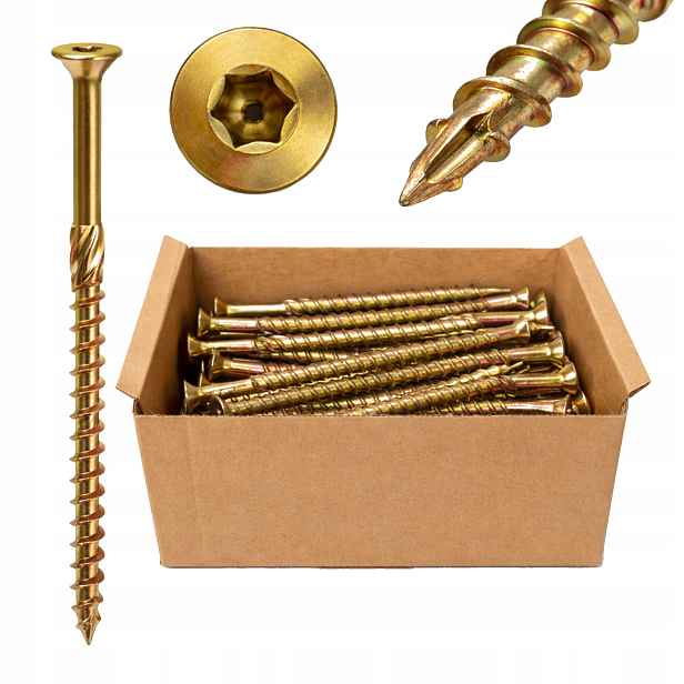 Tesařské vruty do dřeva 8x340 mm kuželové Torx 50 ks