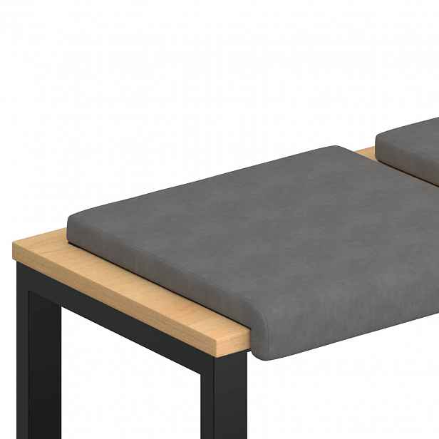 vidaXL Polštář na lavici 4 ks Mikrovlákno Tmavě šedá Hloubka 35 cm