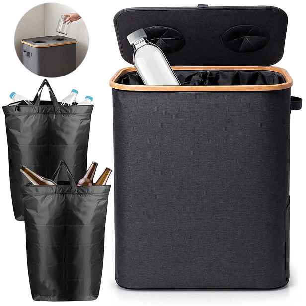 Koš Taška Na Recyklaci Odpadu Plastová Pet Láhev Skládací Nádoba 140 L