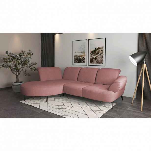 Sit & More ROHOVÁ SEDAČKA, textil, starorůžová