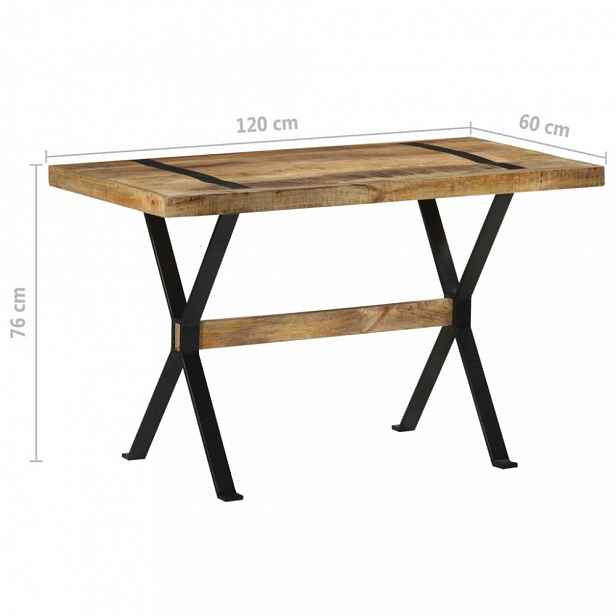 Jídelní stůl dřevo / ocel mango 120x60x76 cm