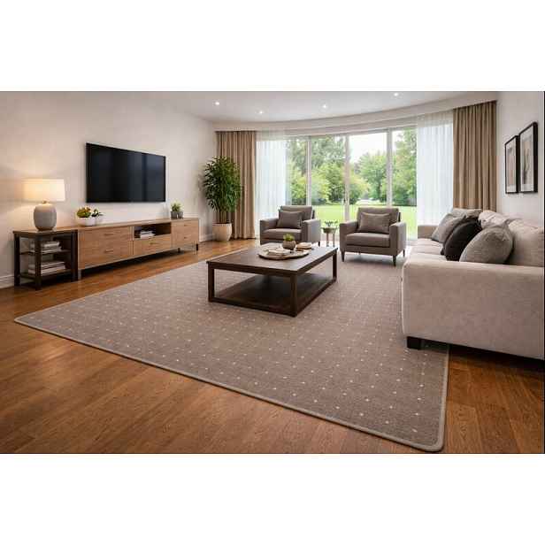 Kusový koberec Udinese hnědý čtverec, 150x150, hnědá, chodba / předsíň, Condor Carpets