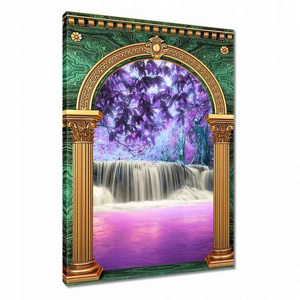 Obraz 80x120 Fialový vodopád