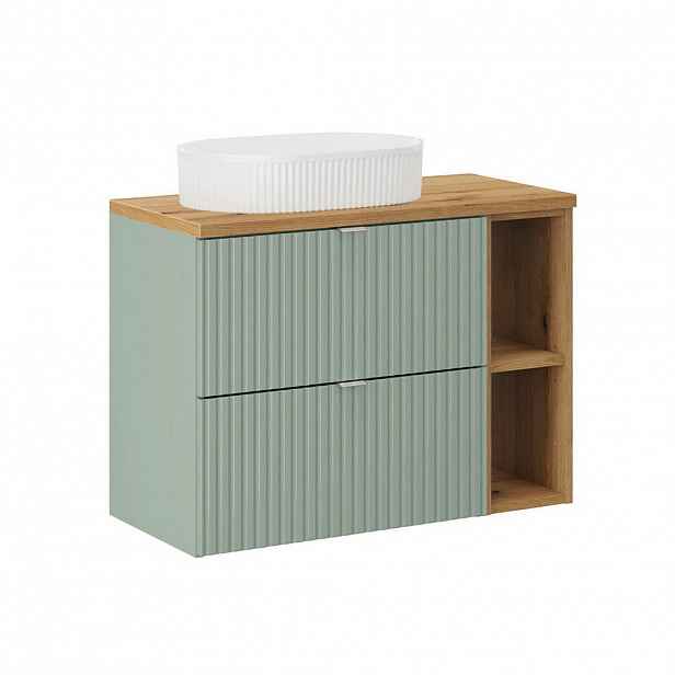 Petits-meubles UMYVADLO 80.4cm Jade Zelená a dřevo