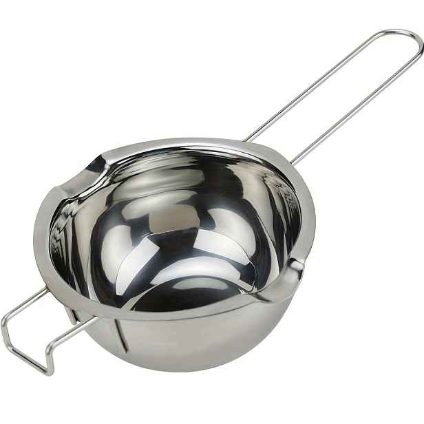 TEMU 1 ks Nerezový hrnec na rozpouštění čokolády, dvojitá hrnec na rozpouštění (400 ml) - Stabilní základna a zaoblený design hran, vhodný pro