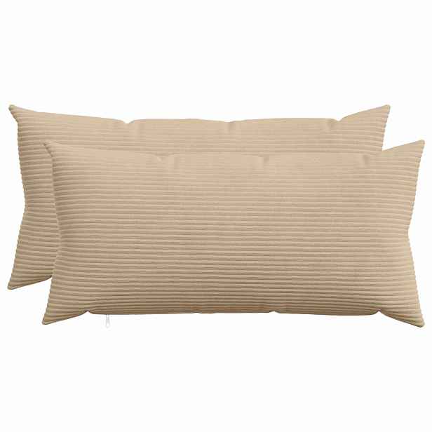 vidaXL Povlak na polštář 2 pcs HEERLEN Taupe 40 x 70 cm manšestr