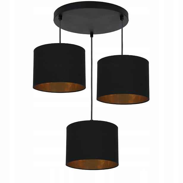 Závěsná Stropní Lampa Lustr Stínidla Zwis Gold Zlatý Střed Led E27